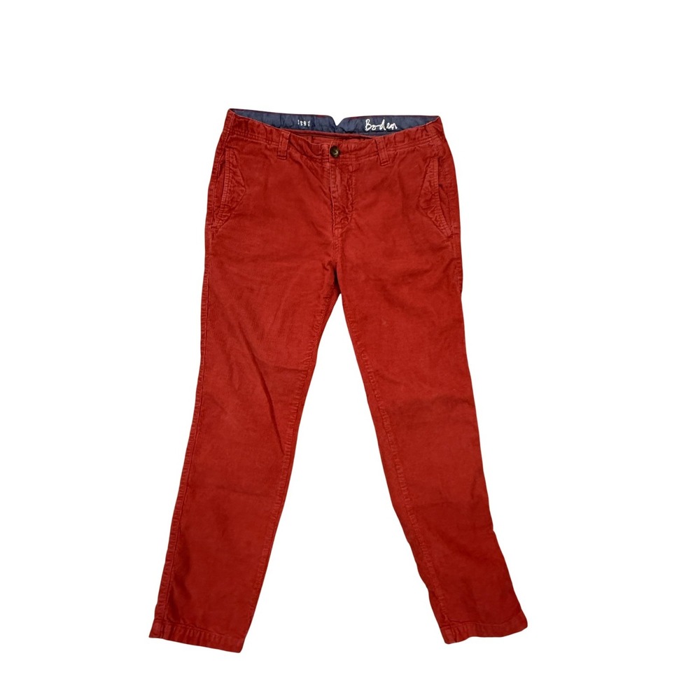 Boden Pants Mens 32x32 Red Corduroy Chino Regular Fit Straight Leg Casual Cotton